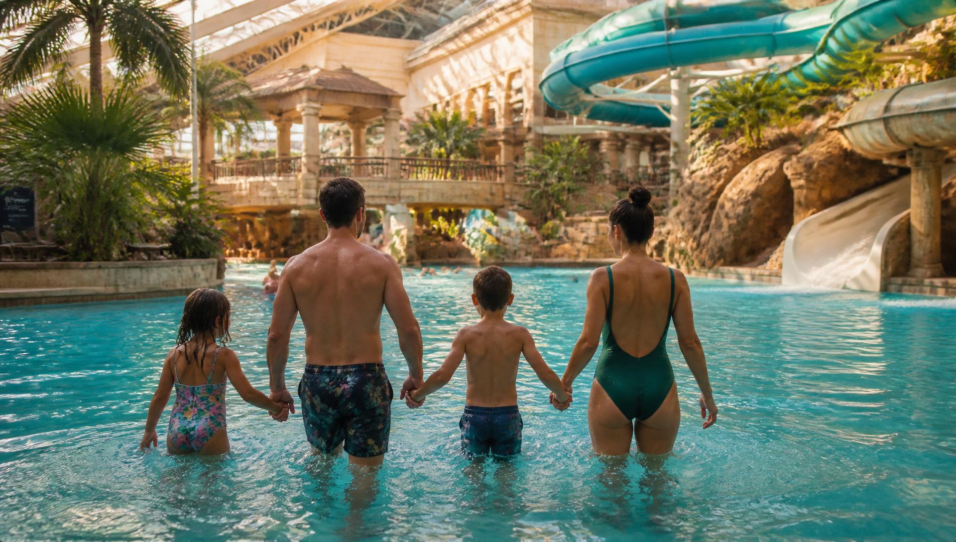 Família no aquapark do Tauá Alexânia